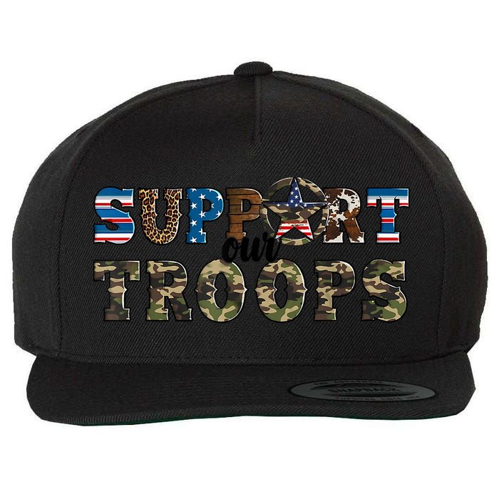 Armed Forces Day Support Our Troops Army Veteran Day Wool Snapback Cap
