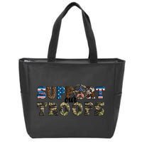 Armed Forces Day Support Our Troops Army Veteran Day Zip Tote Bag