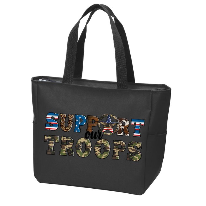Armed Forces Day Support Our Troops Army Veteran Day Zip Tote Bag