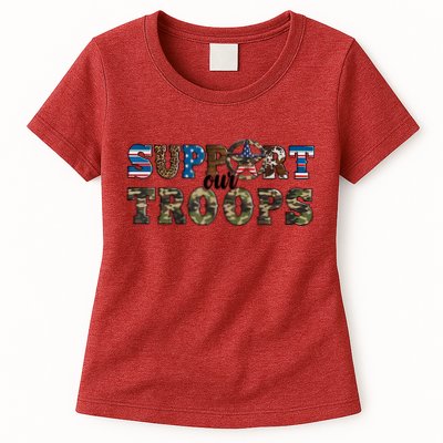 Armed Forces Day Support Our Troops Army Veteran Day Womens T-Shirt
