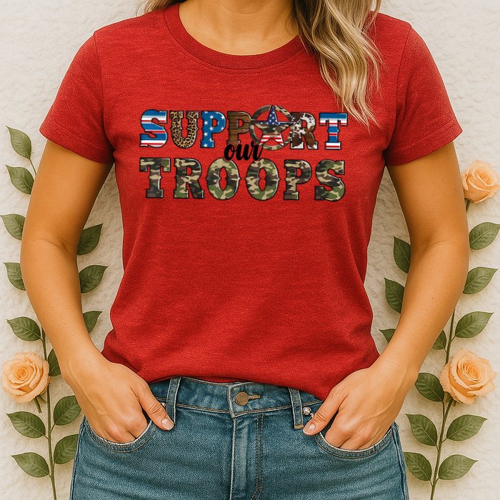 Armed Forces Day Support Our Troops Army Veteran Day Womens T-Shirt