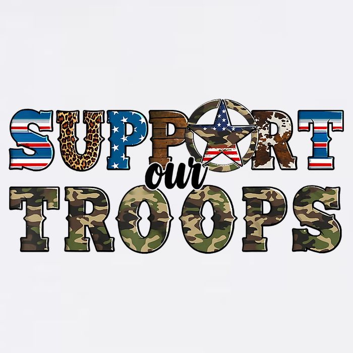 Armed Forces Day Support Our Troops Army Veteran Day Garment-Dyed Sweatshirt