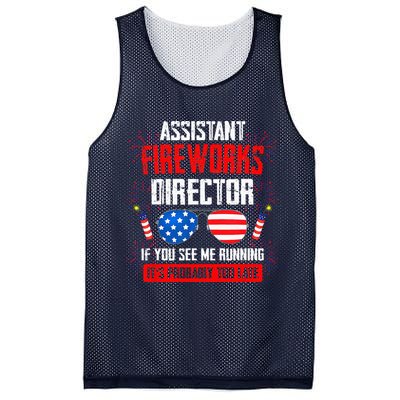 Assistant Fireworks Director If You See Assistant Firework Mesh Reversible Basketball Jersey Tank