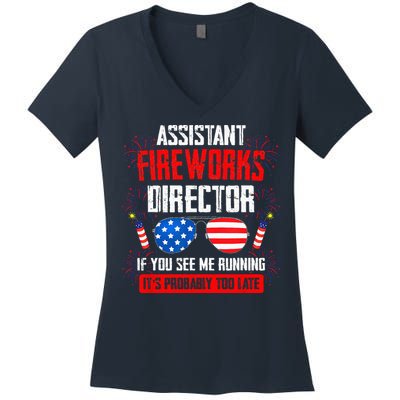 Assistant Fireworks Director If You See Assistant Firework Women's V-Neck T-Shirt
