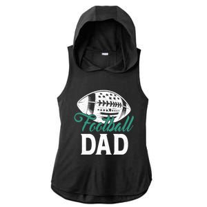 American Football Dad Happy FatherS Day Dad Grandpa Great Gift Ladies PosiCharge Tri-Blend Wicking Draft Hoodie Tank