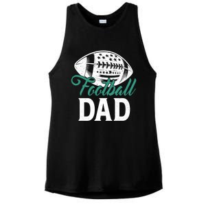 American Football Dad Happy FatherS Day Dad Grandpa Great Gift Ladies PosiCharge Tri-Blend Wicking Tank