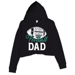 American Football Dad Happy FatherS Day Dad Grandpa Great Gift Crop Fleece Hoodie