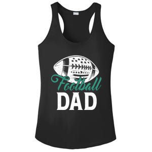 American Football Dad Happy FatherS Day Dad Grandpa Great Gift Ladies PosiCharge Competitor Racerback Tank