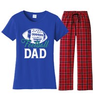 American Football Dad Happy FatherS Day Dad Grandpa Great Gift Women's Flannel Pajama Set