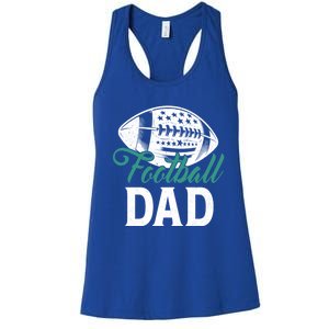 American Football Dad Happy FatherS Day Dad Grandpa Great Gift Women's Racerback Tank