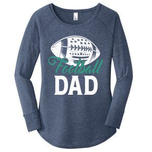 American Football Dad Happy FatherS Day Dad Grandpa Great Gift Women's Perfect Tri Tunic Long Sleeve Shirt