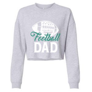 American Football Dad Happy FatherS Day Dad Grandpa Great Gift Cropped Pullover Crew