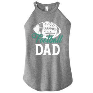 American Football Dad Happy FatherS Day Dad Grandpa Great Gift Women's Perfect Tri Rocker Tank