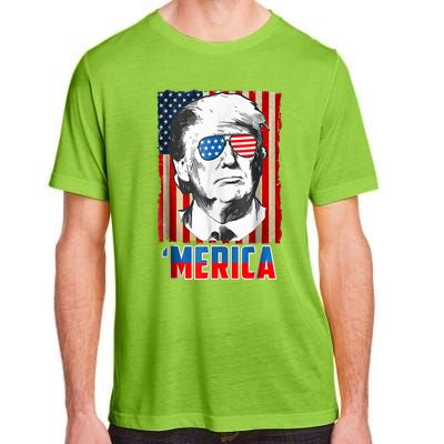 American Flag Donald Trump Merica 4th Of July Graphic Gift Adult ChromaSoft Performance T-Shirt