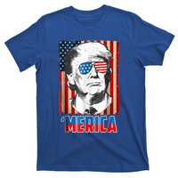 American Flag Donald Trump Merica 4th Of July Graphic Gift T-Shirt