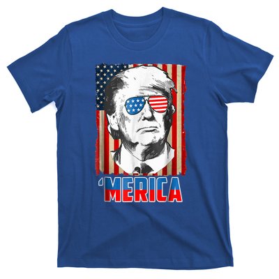 American Flag Donald Trump Merica 4th Of July Graphic Gift T-Shirt