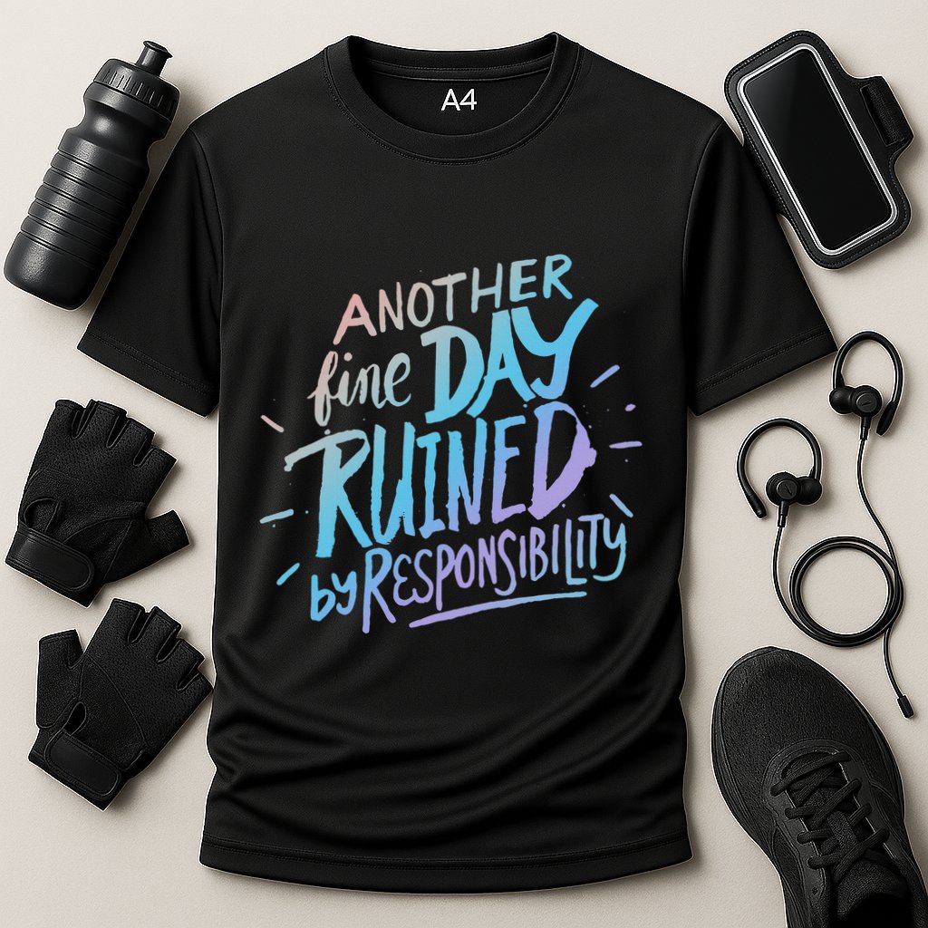 Another Fine Day Ruined By Responsibility Performance Shirt