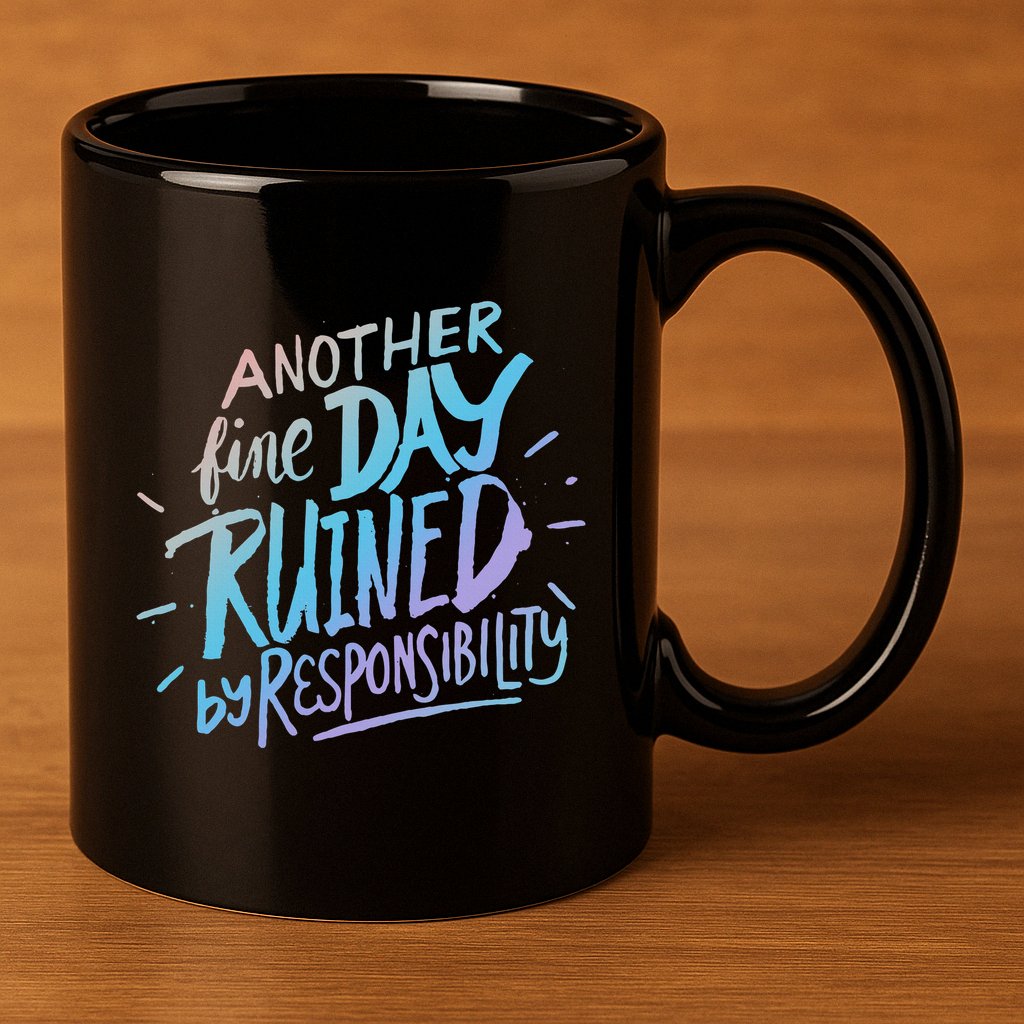 Another Fine Day Ruined By Responsibility 11oz C Handle Ceramic Mug