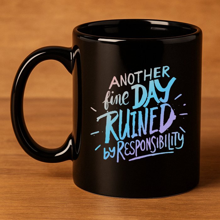 Another Fine Day Ruined By Responsibility 11oz C Handle Ceramic Mug