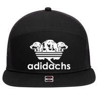 Adidachs Funny Daschund Dog 7 Panel Mesh Trucker Snapback Hat