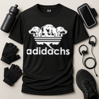 Adidachs Funny Daschund Dog Cooling Performance Crew T-Shirt