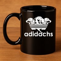 Adidachs Funny Daschund Dog 11oz C Handle Ceramic Mug
