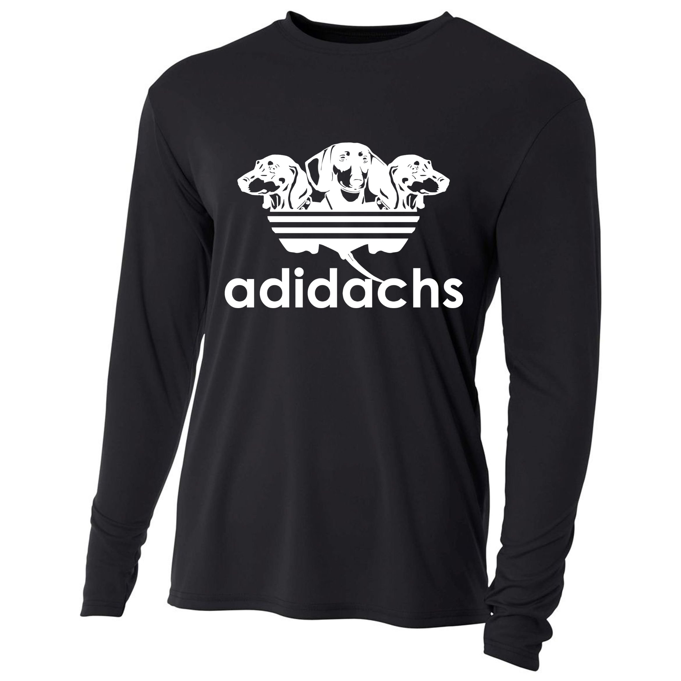 Adidachs Funny Daschund Dog Cooling Performance Long Sleeve Crew