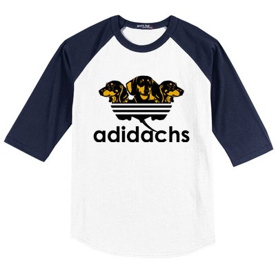 Adidachs Funny Daschund Dog Baseball Sleeve Shirt