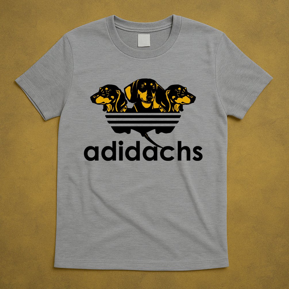 Adidachs Funny Daschund Dog T-Shirt
