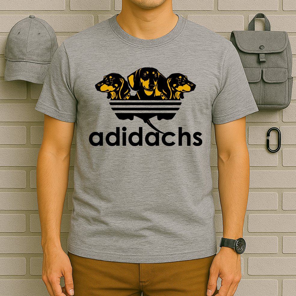 Adidachs Funny Daschund Dog T-Shirt