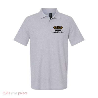 Adidachs Funny Daschund Dog Softstyle Adult Sport Polo