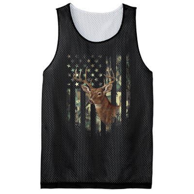 American Flag Deer Hunting Camo Mesh Reversible Basketball Jersey Tank