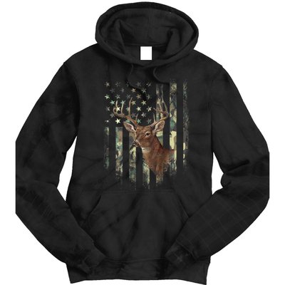 American Flag Deer Hunting Camo Tie Dye Hoodie