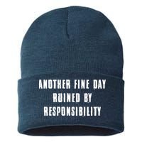 Another Fine Day Ruined By Responsibility Sustainable Knit Beanie