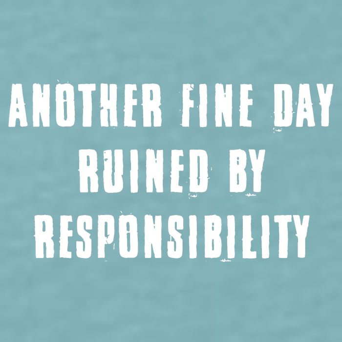 Another Fine Day Ruined By Responsibility Sueded Cloud Jersey T-Shirt