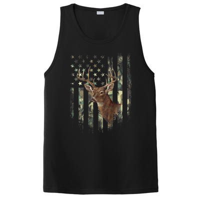 American Flag Deer Hunting Camo PosiCharge Competitor Tank