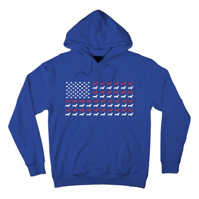 American Flag Dachshund Patriotic Dachshund Doxie Lover Cool Gift Hoodie