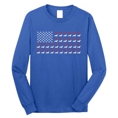 American Flag Dachshund Patriotic Dachshund Doxie Lover Cool Gift Long Sleeve Shirt