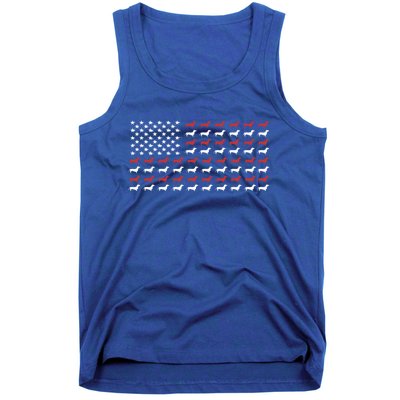 American Flag Dachshund Patriotic Dachshund Doxie Lover Cool Gift Tank Top