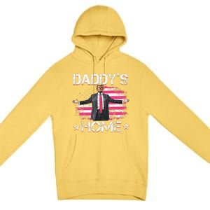 American Flag DaddyS Home Trump 2024 Patriotic Premium Pullover Hoodie