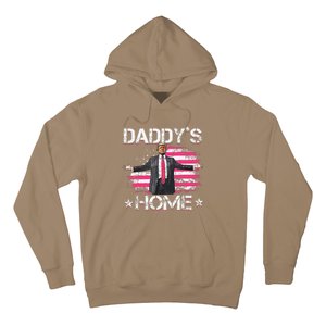 American Flag DaddyS Home Trump 2024 Patriotic Hoodie