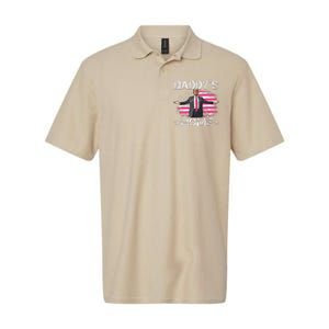 American Flag DaddyS Home Trump 2024 Patriotic Softstyle Adult Sport Polo