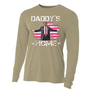 American Flag DaddyS Home Trump 2024 Patriotic Cooling Performance Long Sleeve Crew