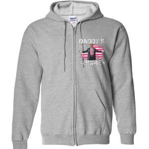 American Flag DaddyS Home Trump 2024 Patriotic Full Zip Hoodie