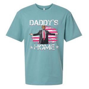 American Flag DaddyS Home Trump 2024 Patriotic Sueded Cloud Jersey T-Shirt