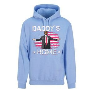 American Flag DaddyS Home Trump 2024 Patriotic Unisex Surf Hoodie