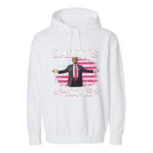 American Flag DaddyS Home Trump 2024 Patriotic Garment-Dyed Fleece Hoodie