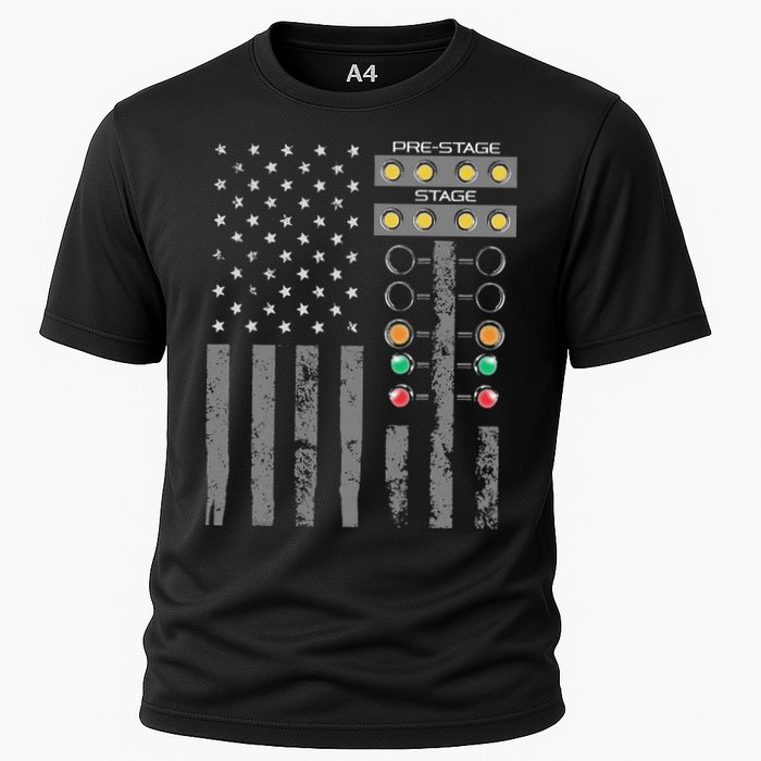 American Flag Drag Racing Strip Tree Light For Dragster Performance Shirt