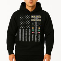 American Flag Drag Racing Strip Tree Light For Dragster Hoodie