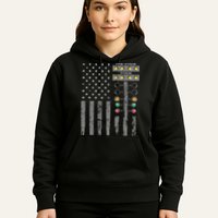 American Flag Drag Racing Strip Tree Light For Dragster Hoodie